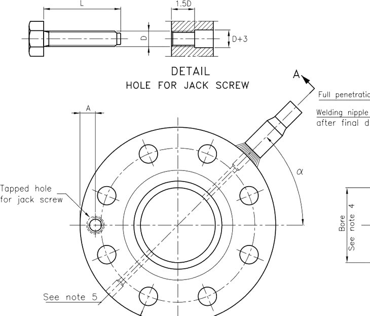 orifice flange drawing
